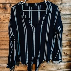 Blu Pepper Navy Striped Shirt